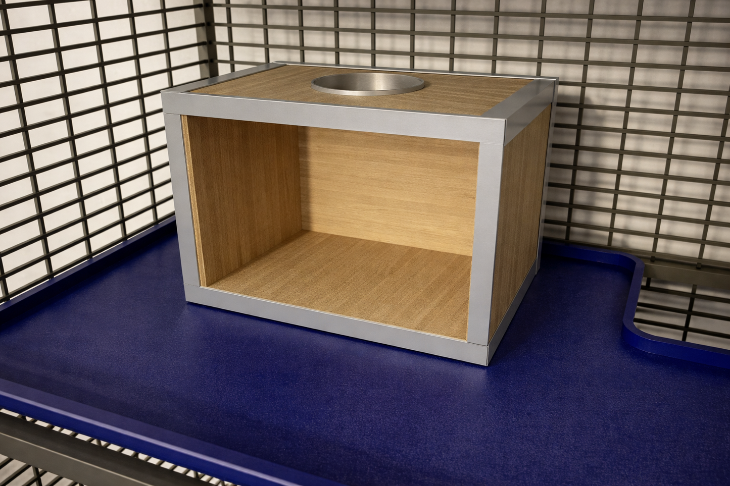 Casetta con Tetto Inclinato in Legno Impermeabile con Bordi in Alluminio