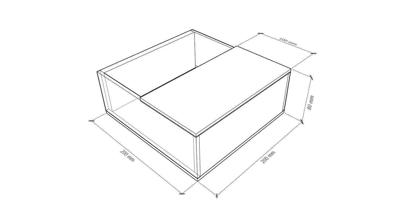 Dusty Zen Box / Sand Box / Vaschetta Bagno di Sabbia - Maw's Habitat