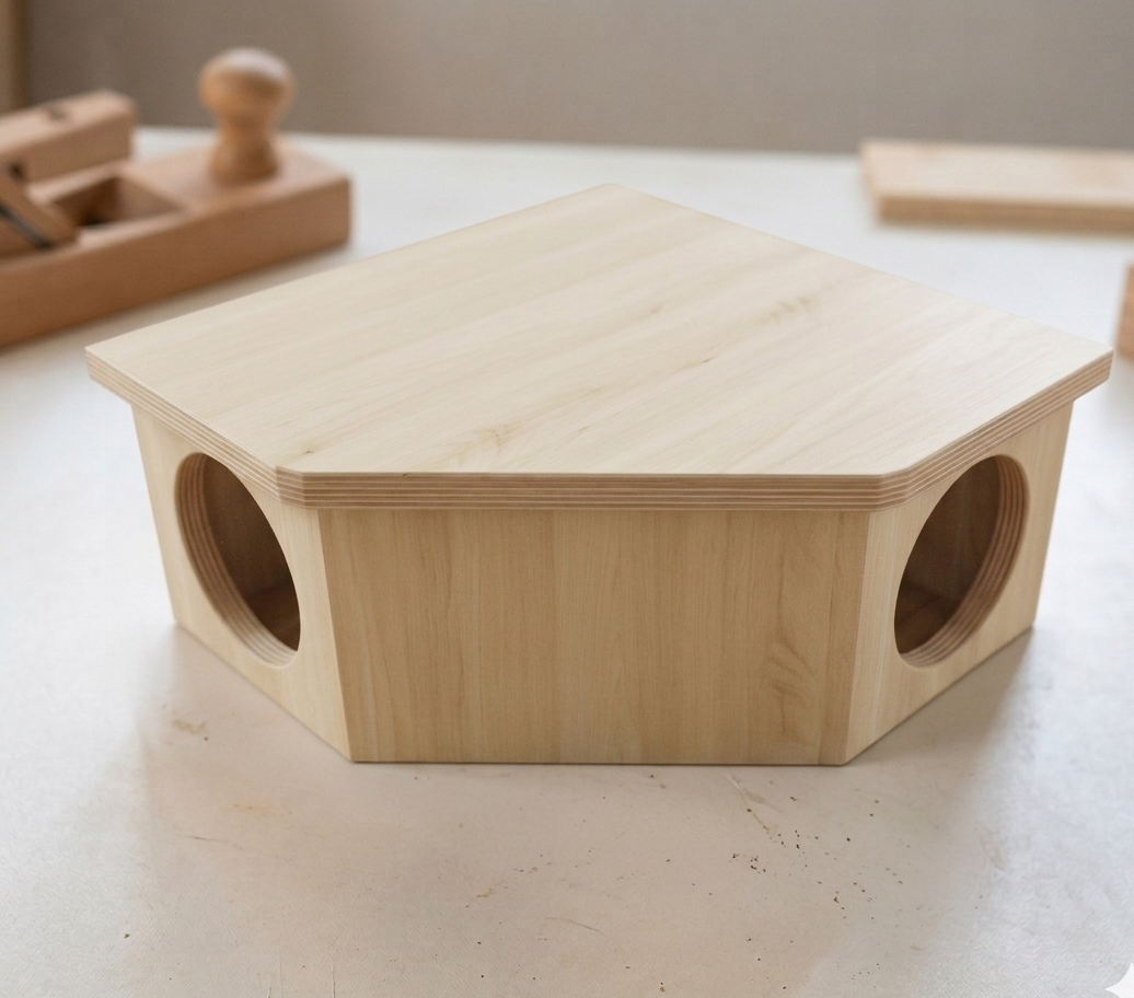 Casetta Corner Legno per Roditori  – Rifugio in Legno