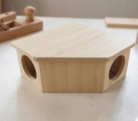 Casetta Corner Legno per Roditori  – Rifugio in Legno