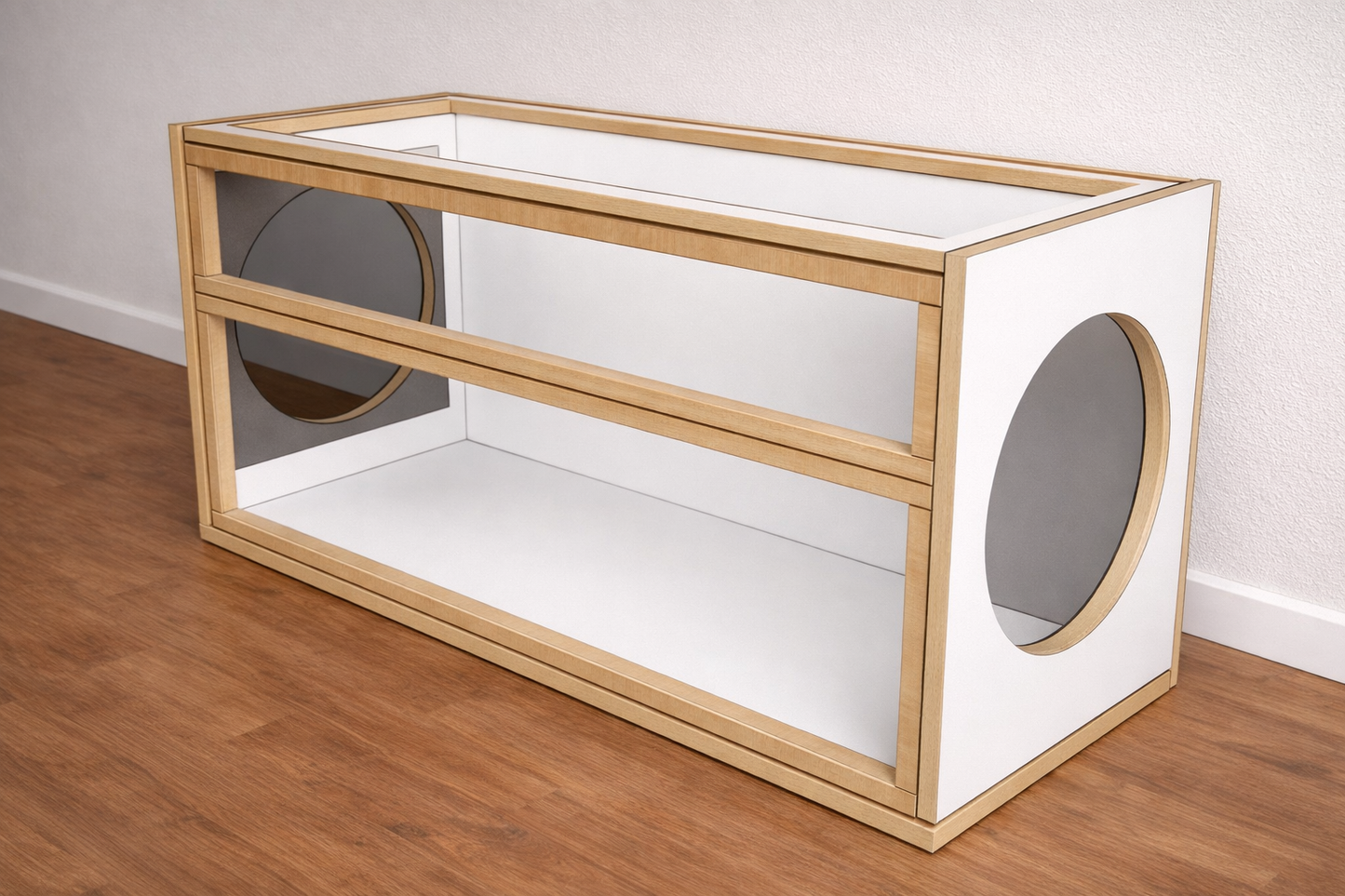Habitat per Criceti in Legno Impermeabile | Teca con Plexiglass e Tetto Apribile