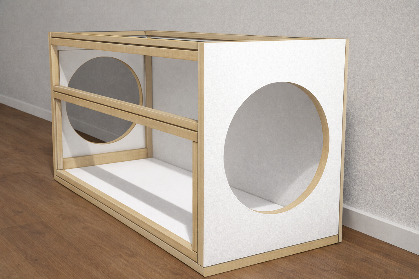 Habitat per Criceti in Legno Impermeabile | Teca con Plexiglass e Tetto Apribile