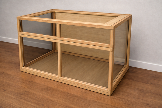 Habitat per Criceti in Legno Naturale con Plexiglass