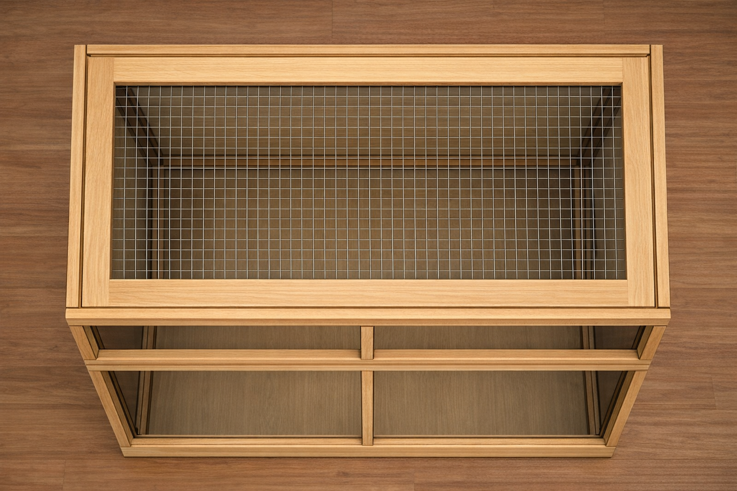 Habitat per Criceti in Legno Naturale con Plexiglass