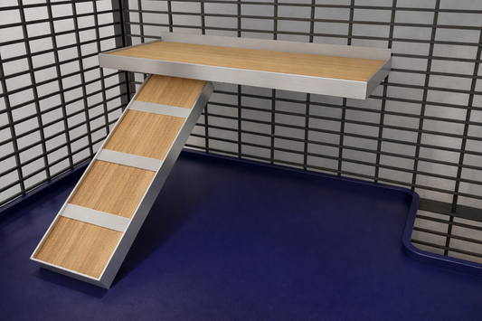 Scaletta per Ripiani Gabbie di Roditori con Bordi in Alluminio