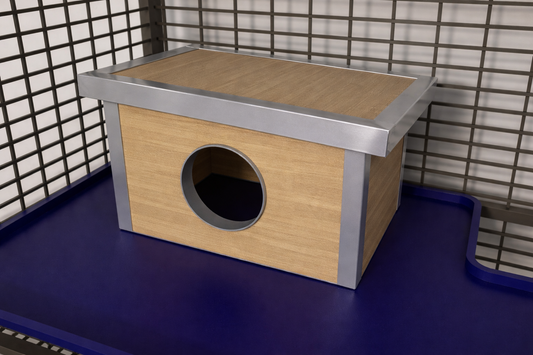 Casetta con Tetto Inclinato Sporgente in Legno Impermeabile con Bordi in Alluminio