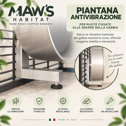 Piantana Antivibrazione per Ruota Roditori