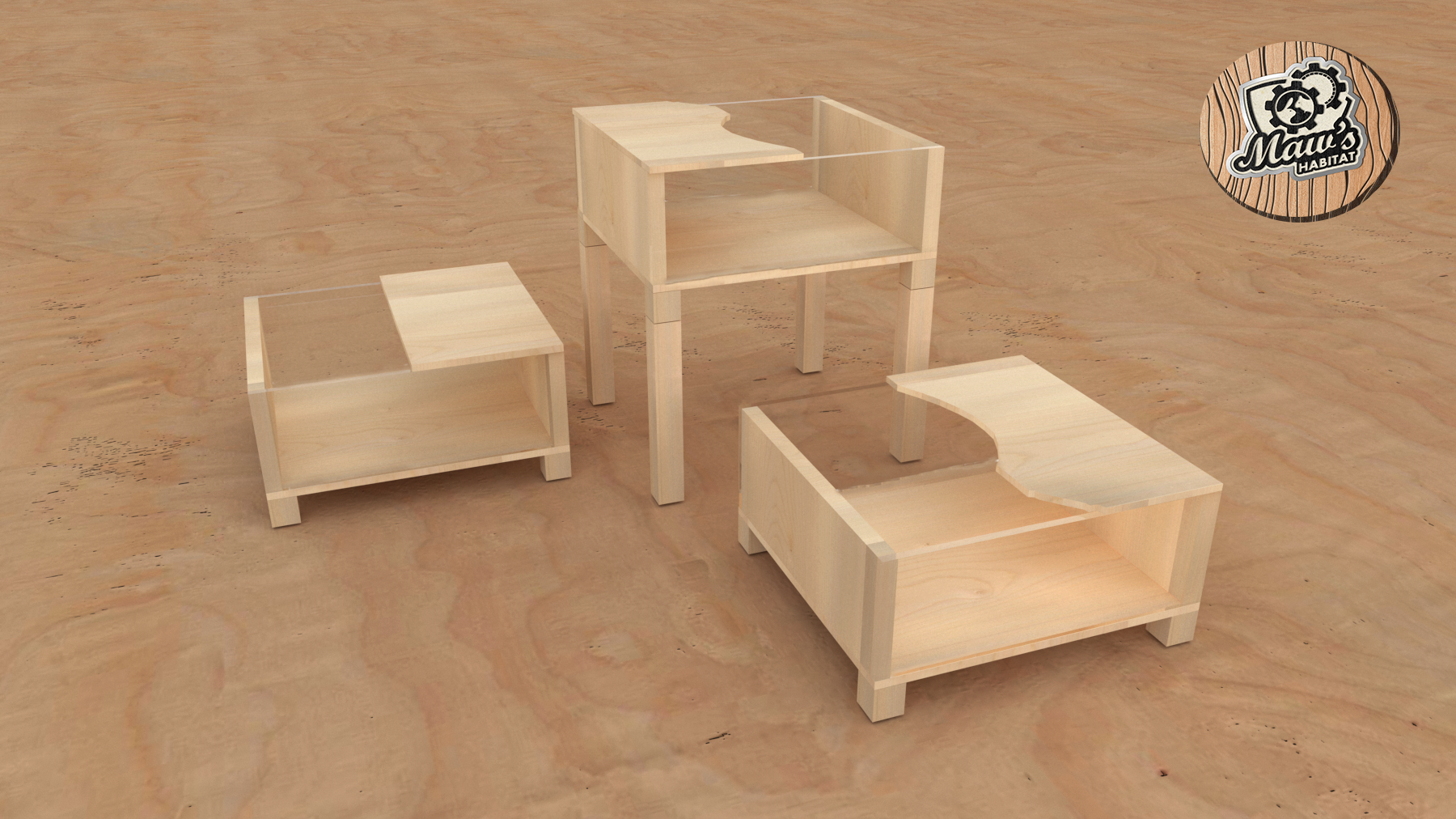 Dusty Zen Box / Sand Box / Vaschetta Bagno di Sabbia - Maw's Habitat